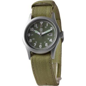 Men's Military Watch, 3 Interchangeable Canvas Straps, 3 ATM Water Resistant